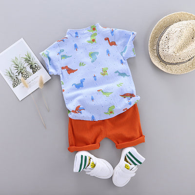 Conjunto Infantil Playera Manga Corta Estampado Dinosaurios - Image 10