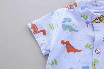 Conjunto Infantil Playera Manga Corta Estampado Dinosaurios - Image 12