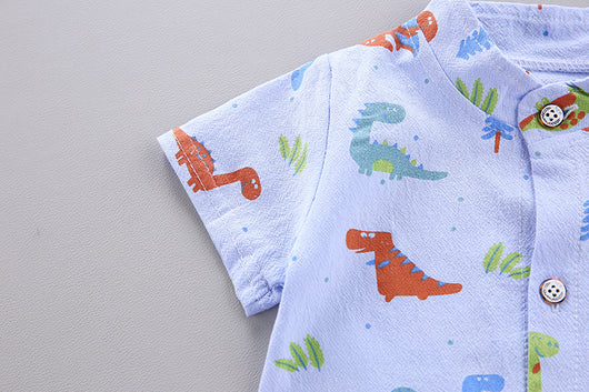 Conjunto Infantil Playera Manga Corta Estampado Dinosaurios - Image 12