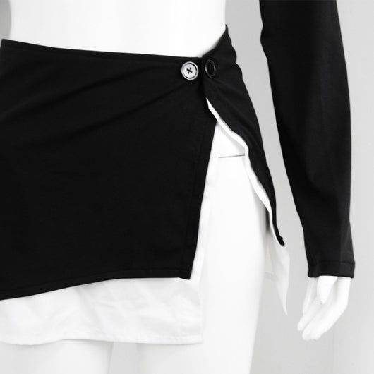 Blazer Ejecutivo Mujer Hombro Inclinado Manga Asimétrica - Image 8