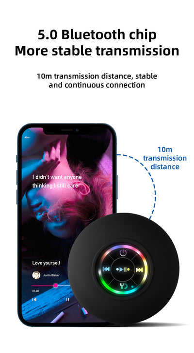 Parlante Bluetooth Impermeable con Ventosa Potente y Luces LED - Image 14