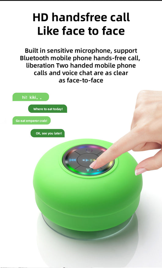 Parlante Bluetooth Impermeable con Ventosa Potente y Luces LED - Image 17