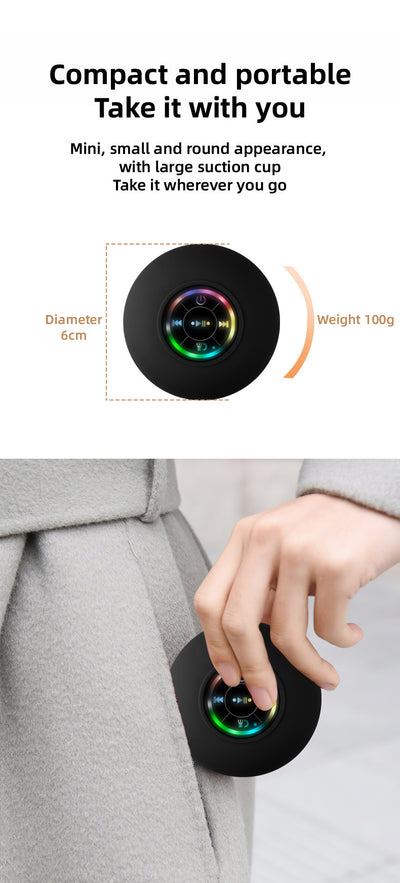Parlante Bluetooth Impermeable con Ventosa Potente y Luces LED - Image 20