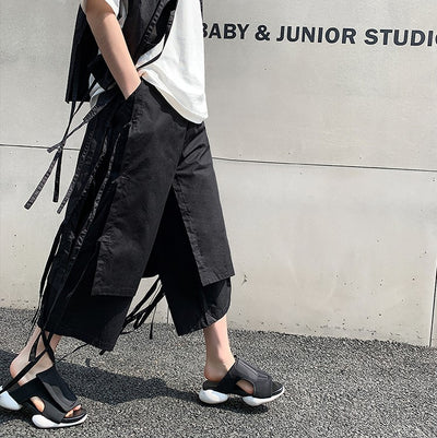Pantalones Sueltos Casuales para Hombre - Culottes Noveno Oscuro - Image 16