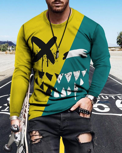 Camiseta Hombre Cuello Redondo Ajustada con Estampado de Letras - Image 29