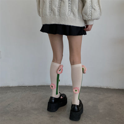 Medias Crochet de Algodón Tulip - Caña Media para Otoño e Invierno - Image 18