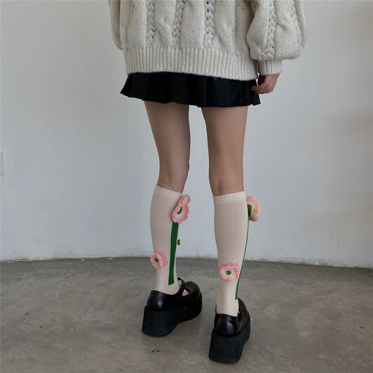 Medias Crochet de Algodón Tulip - Caña Media para Otoño e Invierno - Image 18
