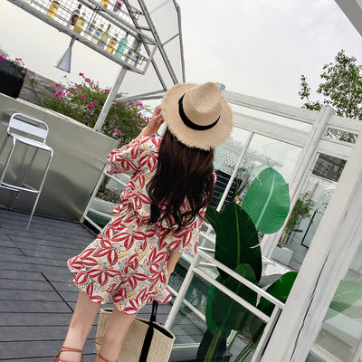Jumpsuit Corto con Mangas Acampanadas y Estampado en Chifón - Image 13