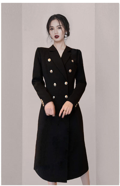 Vestido Blazer Doble Botonadura con Perlas - Elegancia Profesional - Image 8