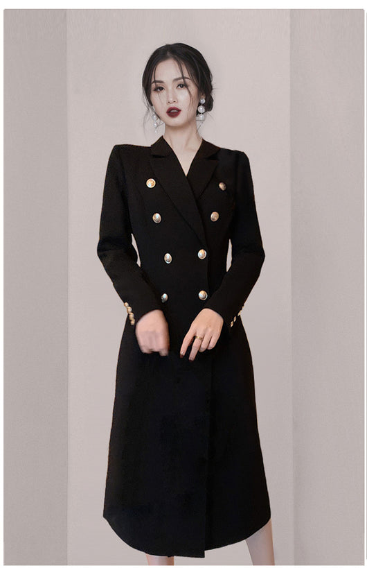 Vestido Blazer Doble Botonadura con Perlas - Elegancia Profesional - Image 8