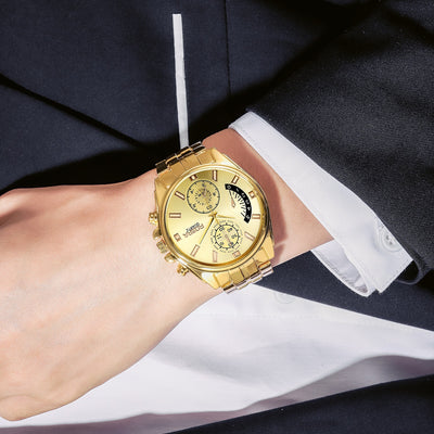 Reloj de Moda Dorado en Aleación con Cuarzo de Precisión - Image 6