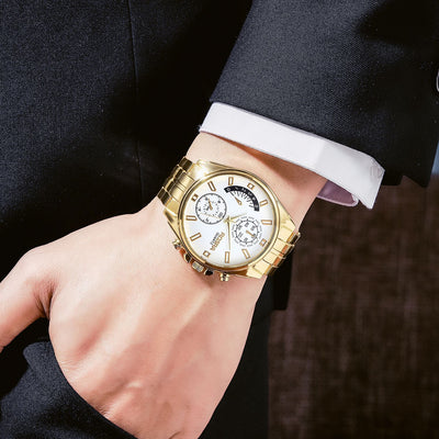 Reloj de Moda Dorado en Aleación con Cuarzo de Precisión - Image 8