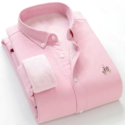 Camisa Térmica Hombre Oxford Gruesa con Forro de Lana - Image 18
