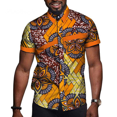 Camiseta Estampada de Manga Corta Africana para Hombre - Image 15