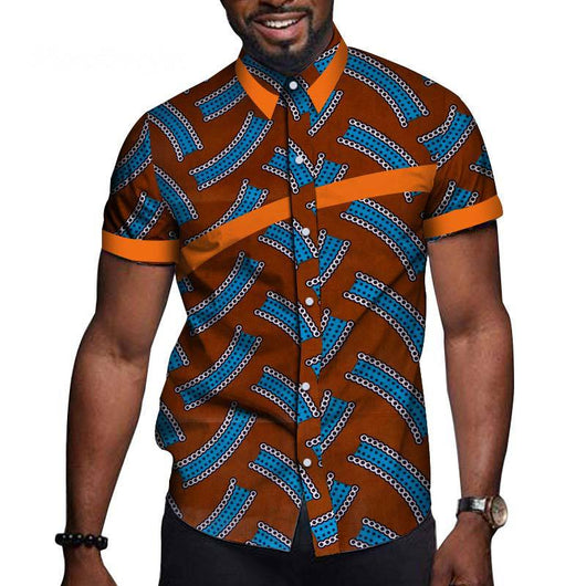 Camiseta Estampada de Manga Corta Africana para Hombre - Image 16