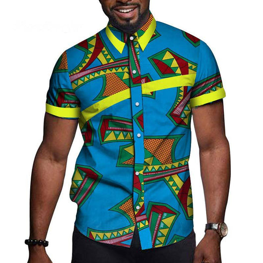 Camiseta Estampada de Manga Corta Africana para Hombre - Image 19