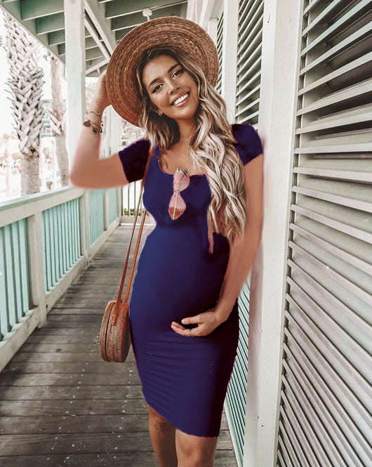 Vestido Premamá de Manga Corta - Image 5