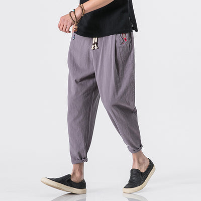 Pantalones Harem de Nueve Puntos para Hombre - Image 13