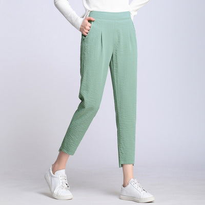 Pantalones Harem Casuales de Corte 7/8 - Image 6