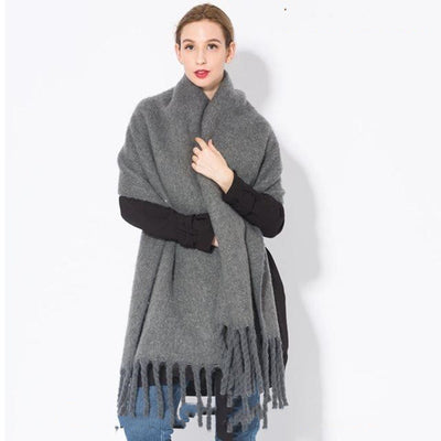 Bufanda Otoño Invierno con Borlas para Mujer - Calidez y Estilo - Image 22