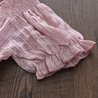 Vestido Infantil de Gasa con Cuello de Encaje y Manga Corta - Image 12