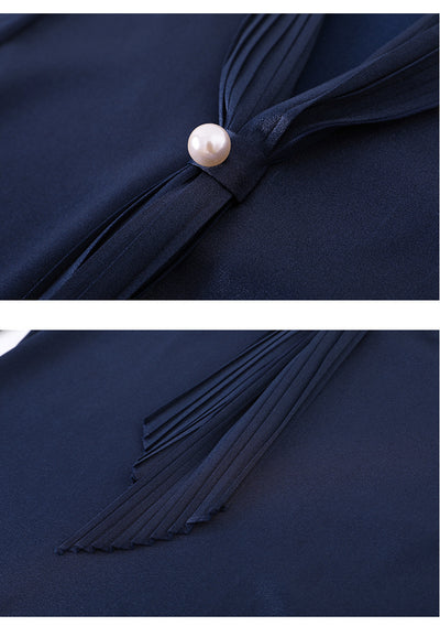 Blusa Profesional de Satén con Manga Larga Estilo Occidental - Image 12