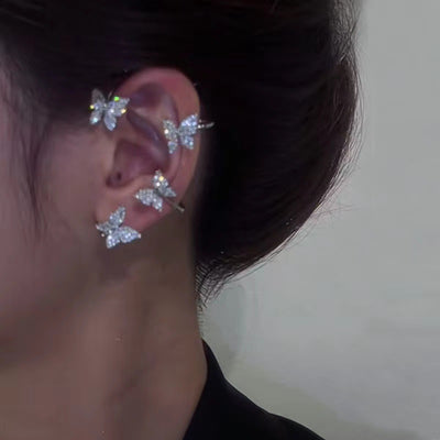 Arete de Mariposa Tipo Ear Cuff y Gancho - Joyería de Moda - Image 12