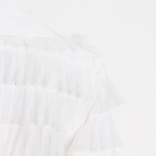 Traje Elegante para Mujer con Paneles de Tul Multicapa y Puños Estilo Pastel - Image 13