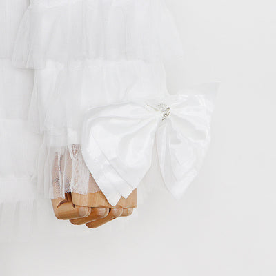 Traje Elegante para Mujer con Paneles de Tul Multicapa y Puños Estilo Pastel - Image 17