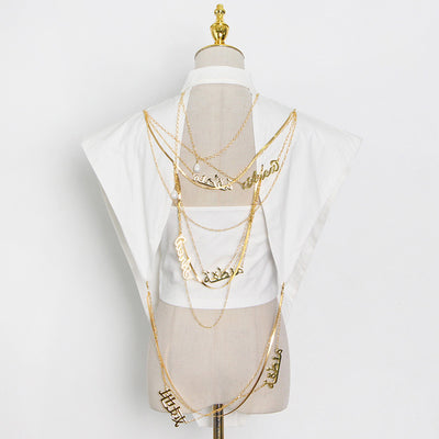 Blusa Triangular Invertida con Costura en Cadena - Diseño Trendy - Image 8