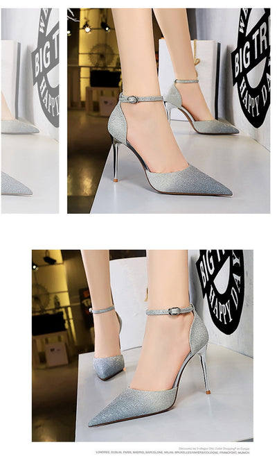 Zapatos de Tacón Alto Punta Fina Bicolor para Mujer - Image 15