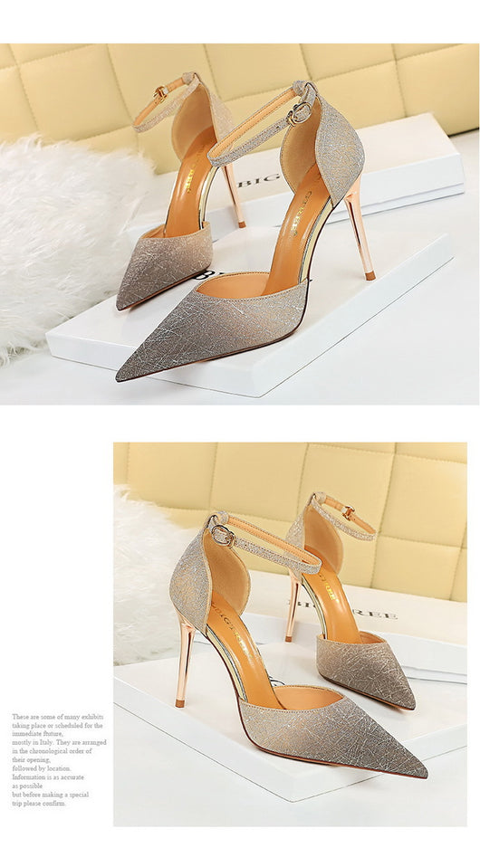 Zapatos de Tacón Alto Punta Fina Bicolor para Mujer - Image 16