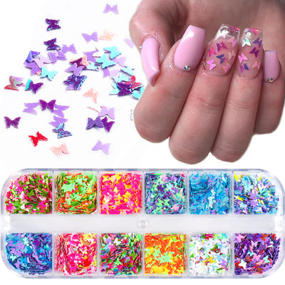 Decoración de Uñas Mariposa Lentejuelas Sinfónica - Image 3