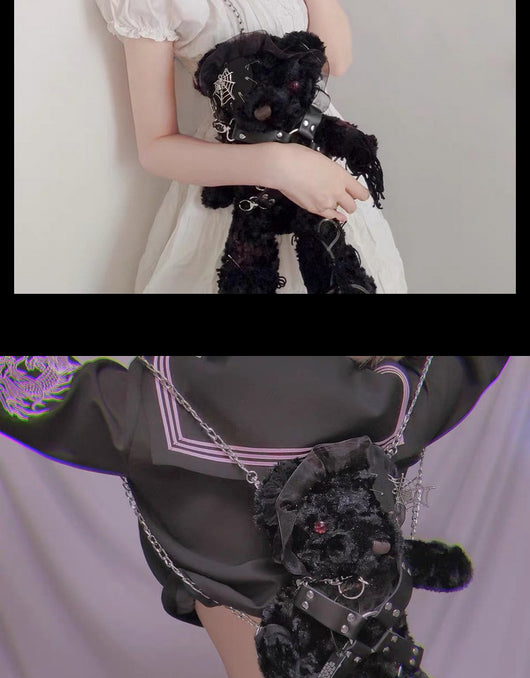 Bolsa Crossbody Gótica Hell Bear Lolita - Image 27