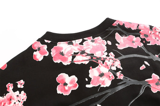 Playera Manga Larga Hombre Bloques de Color Floral Contraste - Image 15