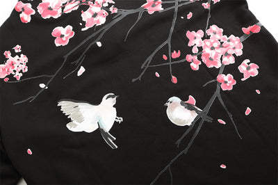 Playera Manga Larga Hombre Bloques de Color Floral Contraste - Image 16