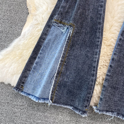 Pantalones Flare Vintage de Talle Alto con Borde Crudo - Image 12
