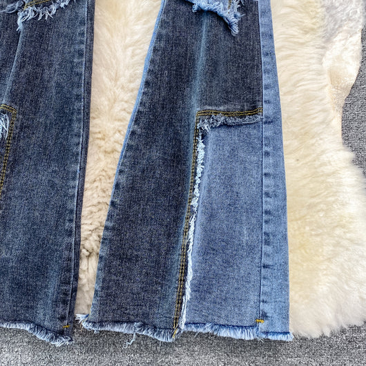 Pantalones Flare Vintage de Talle Alto con Borde Crudo - Image 13