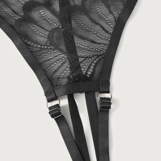 Sling Sensual de Tres Puntos con Busto Abierto Semitransparente - Image 11