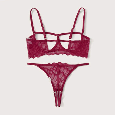 Sling Sensual de Tres Puntos con Busto Abierto Semitransparente - Image 14