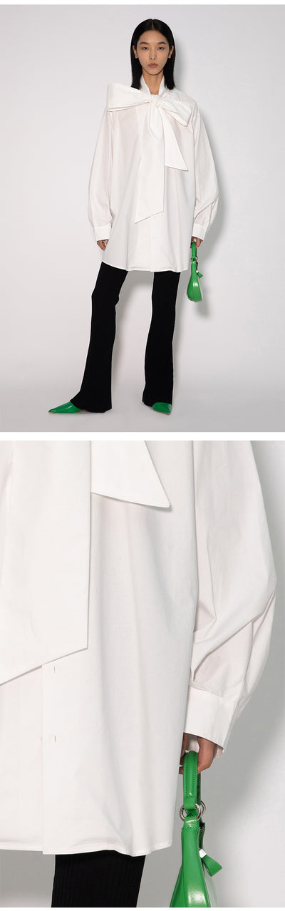 Vestido Camisero de Popelina con Moño para Primavera - Image 17