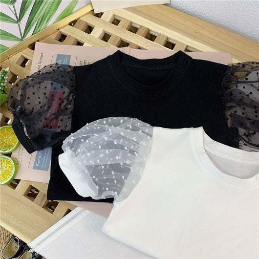 Camiseta Infantil de Lunares con Mangas Acampanadas en Algodón - Image 13
