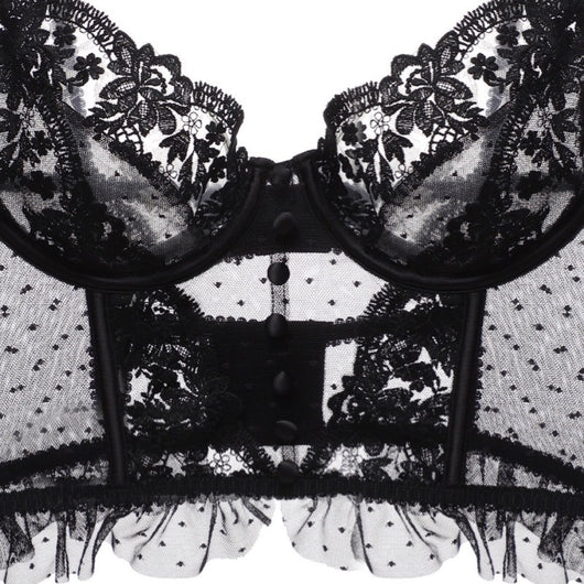 Conjunto de Lencería Francesa Delgada con Encaje Bordado para Mujer - Image 19