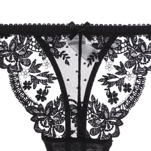 Conjunto de Lencería Francesa Delgada con Encaje Bordado para Mujer - Image 21