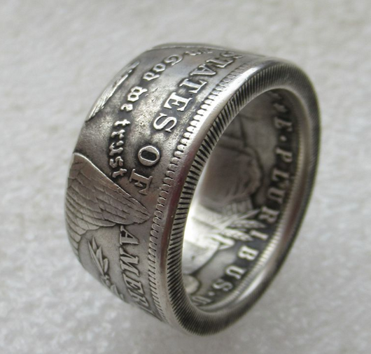 Anillo Moneda Morgan Dólar Personalizado - Regalo Retro Hecho a Mano - Image 3
