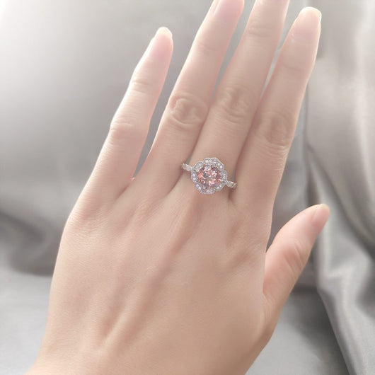 Anillo de Morganita Lujo en Plata Esterlina para San Valentín - Image 13