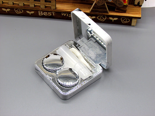 Estuche Cuadrado para Lentes de Contacto con Espejo - Diseño Mármol - Image 2