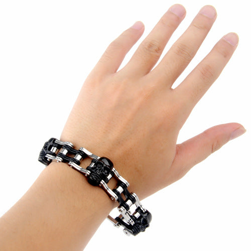 Pulsera de Acero Inoxidable con Calavera - Image 5