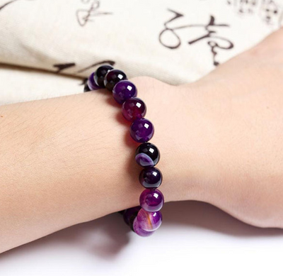 Pulsera de Piedra Violeta Natural para Mujer - Image 2