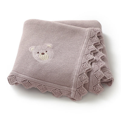 Manta Tejida Infantil con Bordado de Osito Adorable - Image 8